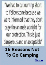 This is an actual comment made on a Yellowstone travel website. Some folks definitely should not go camping, they will feel much more comfortable at home, or in a nice motel or hotel with room service. Camping is just not for everyone, especially if you are a moron.